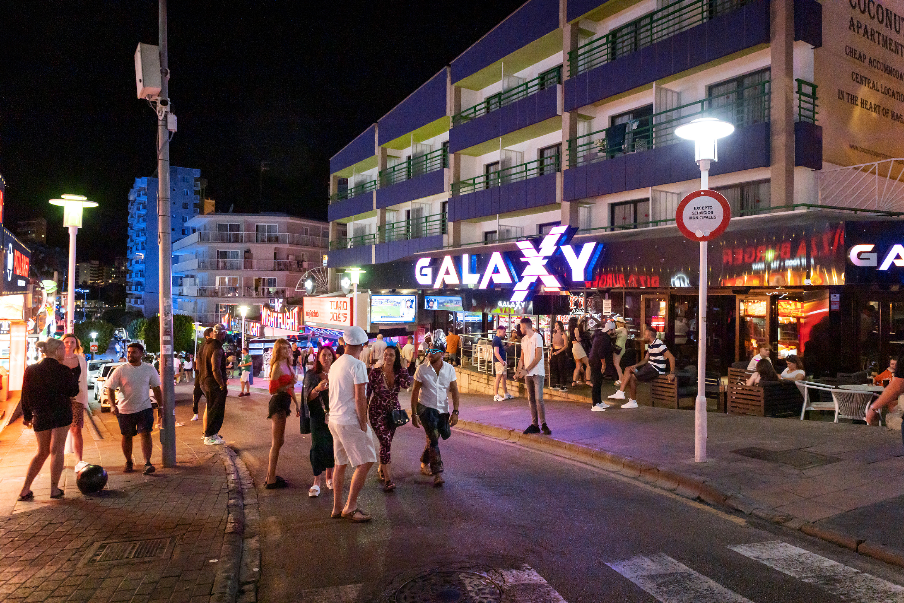 A stock picture of the street where Michael collapsed in Magaluf