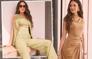 Michelle Keegan stuns in maxi dress as she launches new Very collection