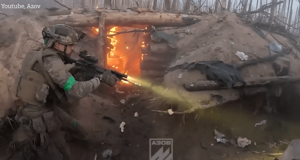 The Ukrainians storm through the Russian trenches