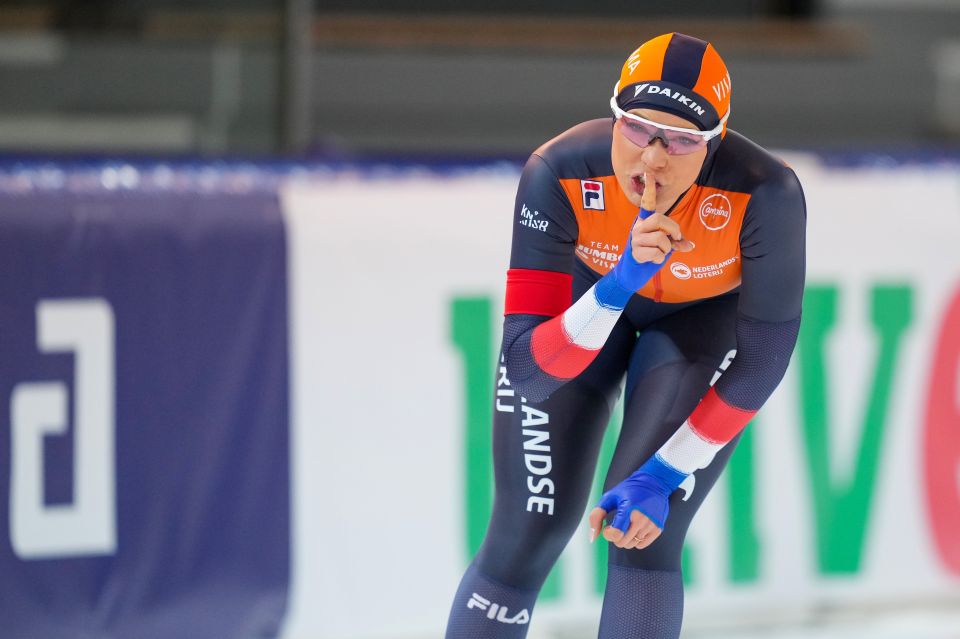 Jutta Leerdam during the ISU Speed Skating World Cup Stavanger in 2023