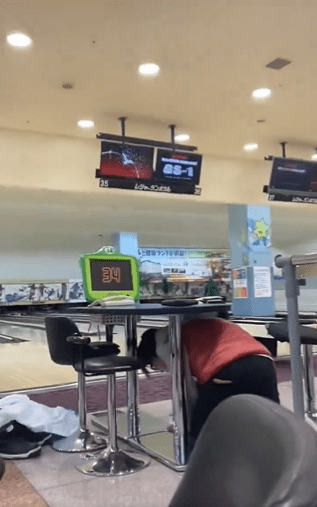 Footage at a bowling alley showed people rushing to take shelter as the shaking lasted more than two minutes