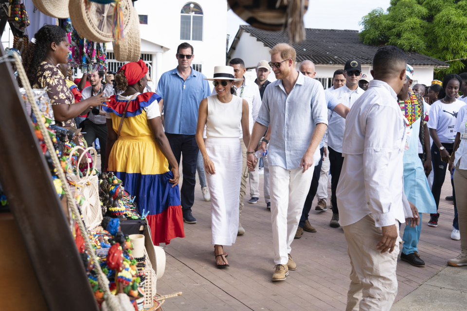 The Sussexes are currently on their final day of the Colombia tour