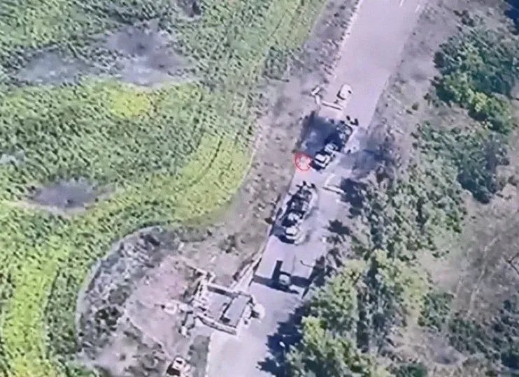 Russian drone footage showed Ukrainian troops and tanks inside Kursk