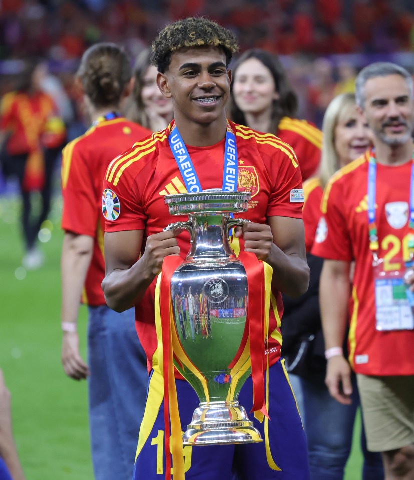 He was all smiles as he celebrated Spain's Euro 2024 triumph