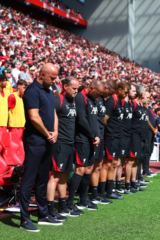 A minute's silence was also held today in memory of the victims of the Southport attacks at the Pre-Season Friendly match between Liverpool and Sevilla at Anfield