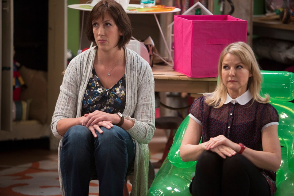 The actress is best known for her beloved show Miranda - seen here with Sarah Hadland