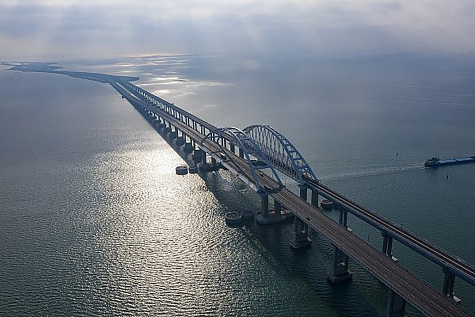 Kerch Bridge connects the Russian mainland with Crimea