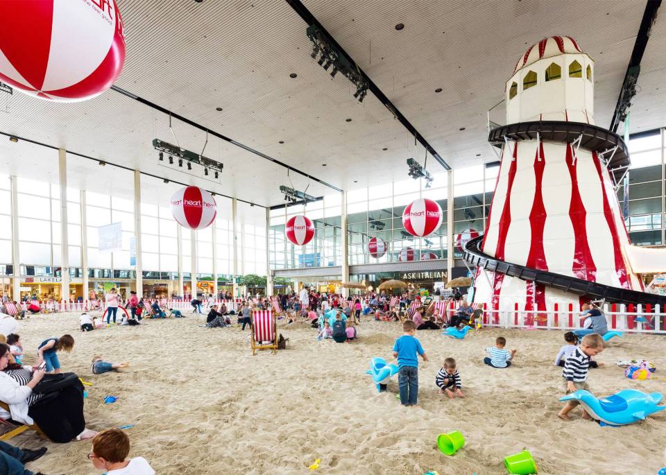 The beach has returned to the centre for the first time in five years