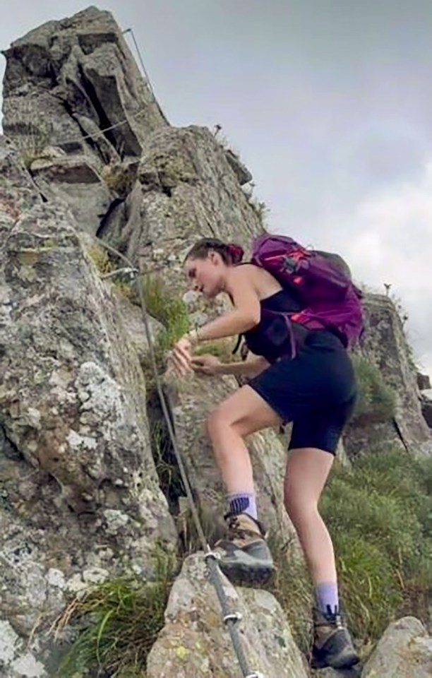 Valentina was filmed climbing a mountainside shortly before her tragic death