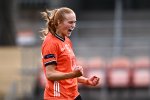 7 July 2024; Blaithín Mackin of Armagh celebrates scoring her side's first goal during the TG4 All-Ireland Ladies Football Senior Championship quarter-final match between Armagh and Mayo at the BOX-IT Athletic Grounds in Armagh. Photo by Piaras Ó Mídheach/Sportsfile