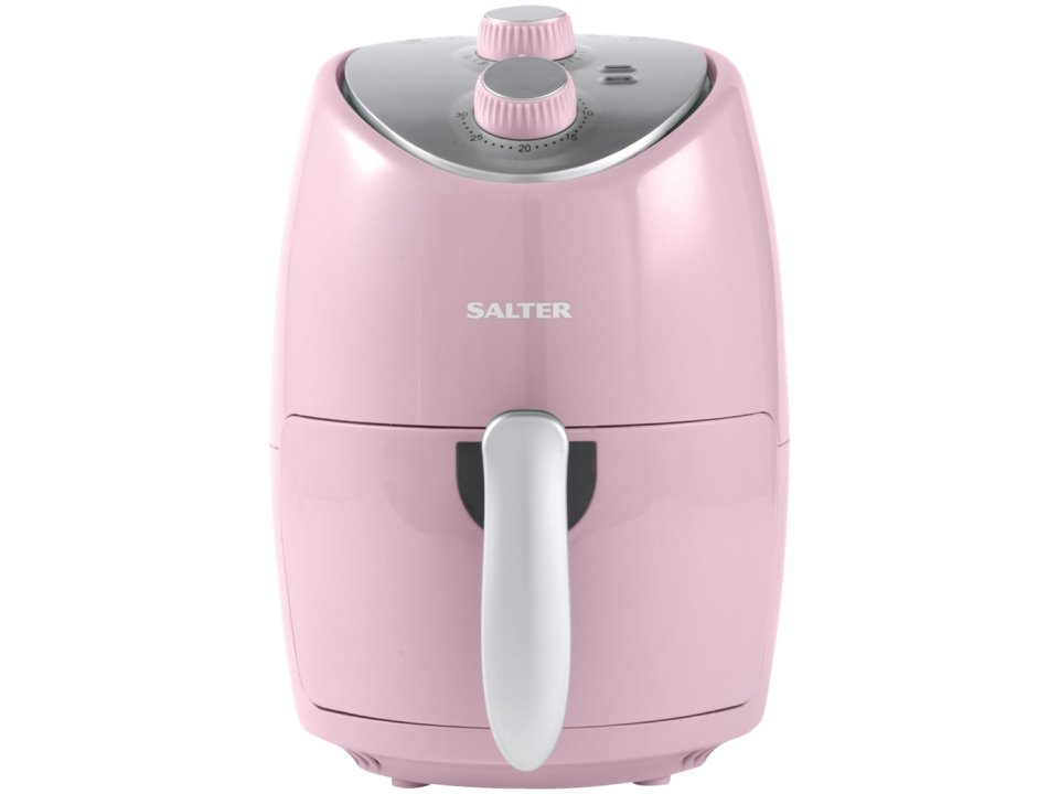 The air fryer has a gorgeous pastel pink colour