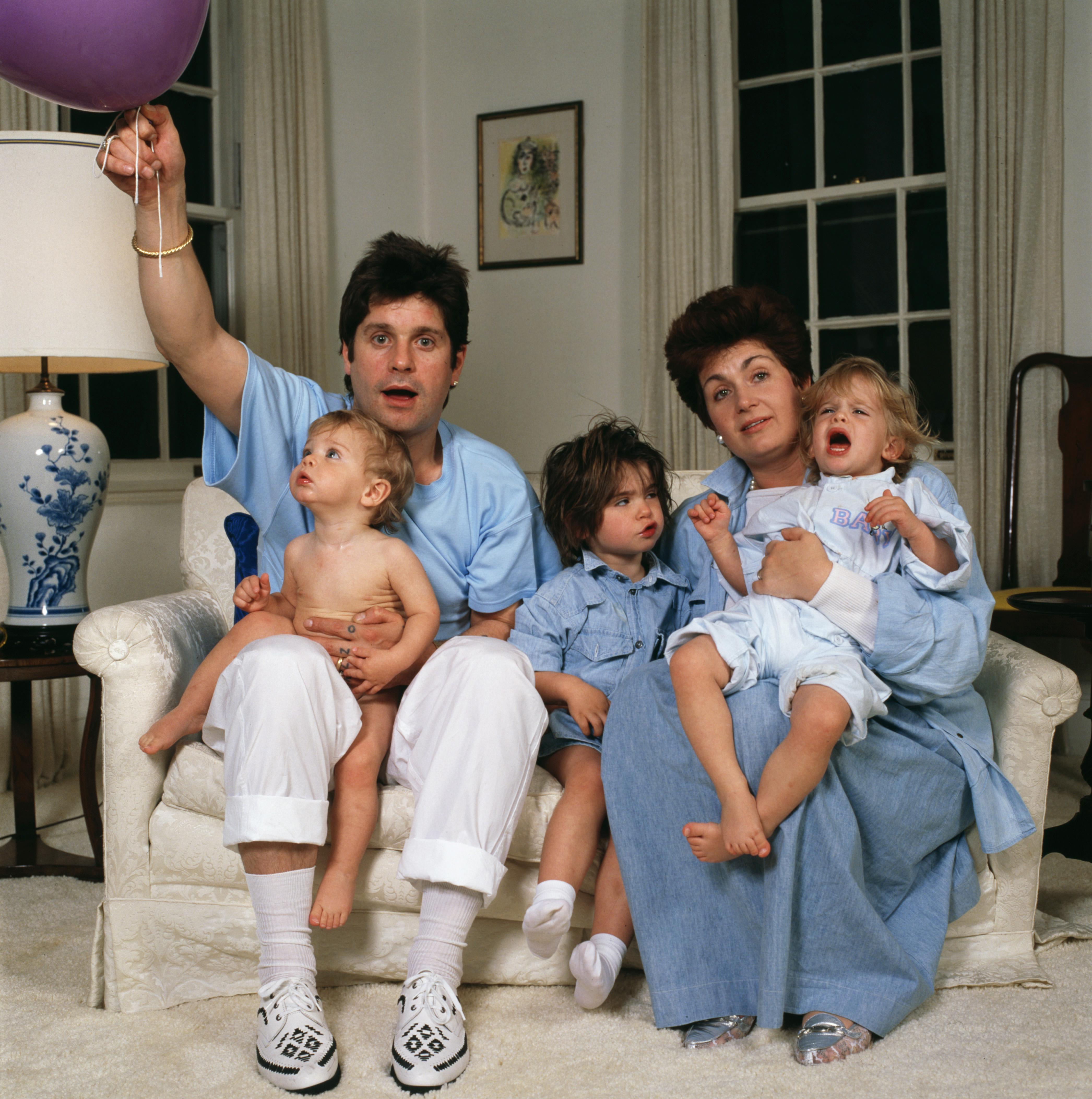 With their children, Jack, Aimee and Kelly, in 1987