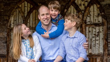 Prince William with his children George, 9, Charlotte, 8, and Louis, 5, at Windsor in a picture taken to mark Father’s Day