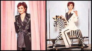 Sharon Osbourne photographed in the Painter’s Room at Claridge’s, London