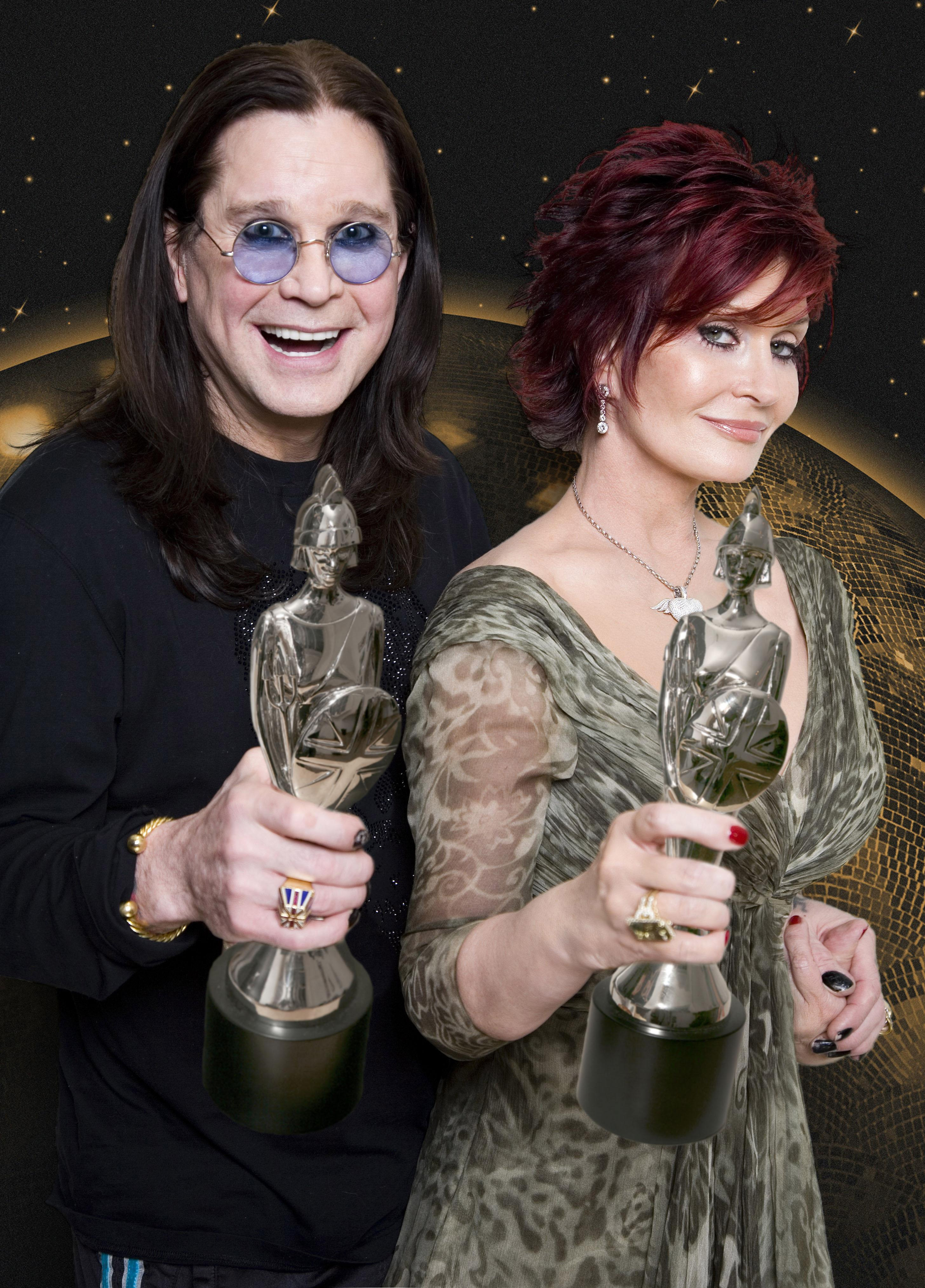 With Ozzy, announcing their roles as hosts of the 2008 Brit Awards