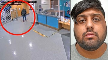 Mohammad Farooq inside St James’s Hospital in Leeds on the night of the thwarted attack