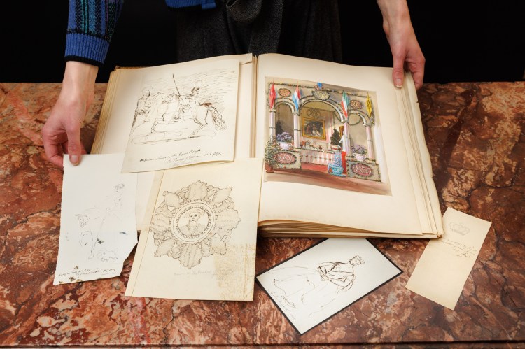 Queen Victoria’s sketches of knights and fair ladies up for auction