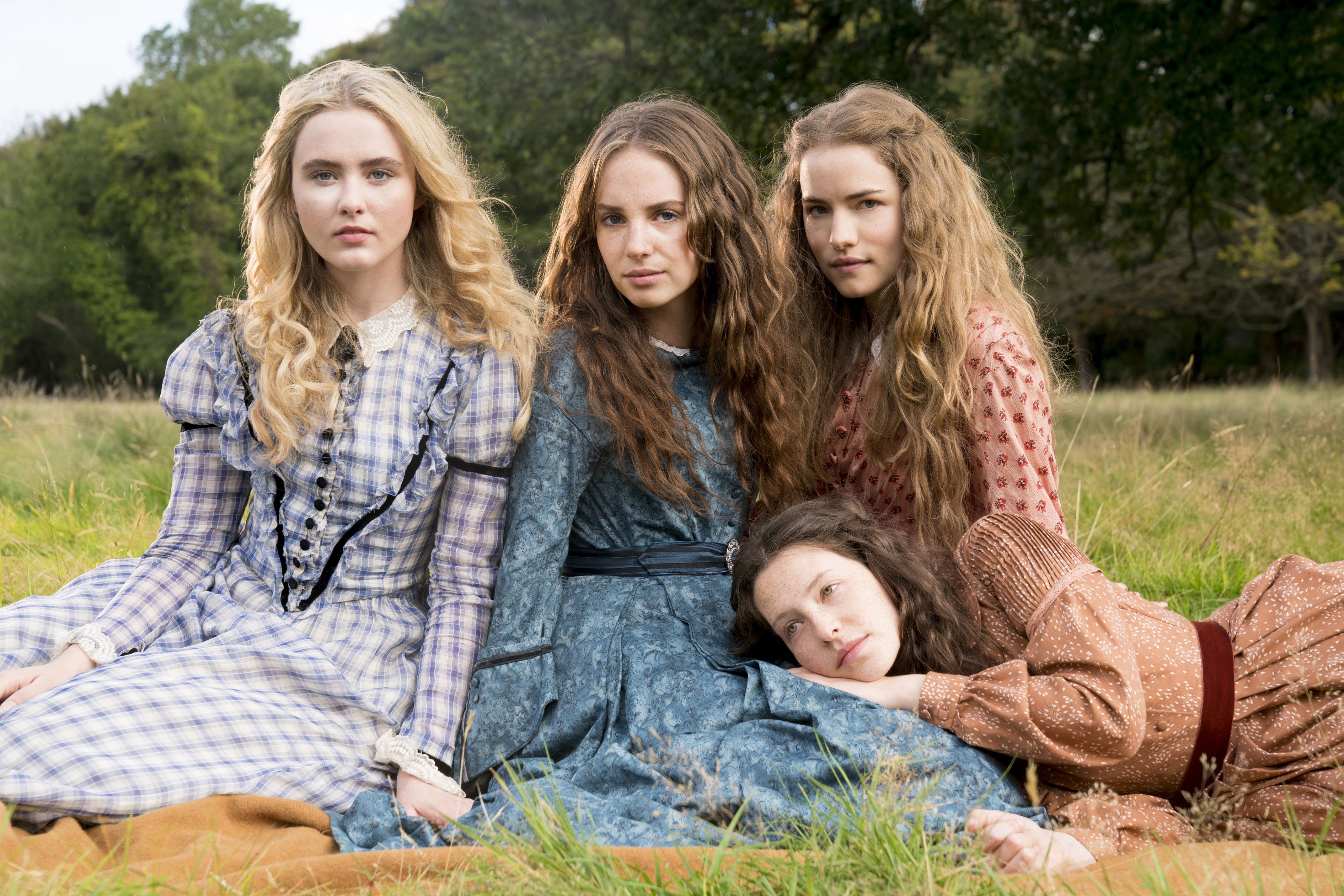 Kathryn Newton, Hawke, Willa Fitzgerald, and Annes Elwy in Little Women