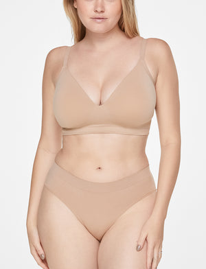 Form 360 Fit™ Wireless Bra - Taupe - Nylon/Spandex -Thirdlove