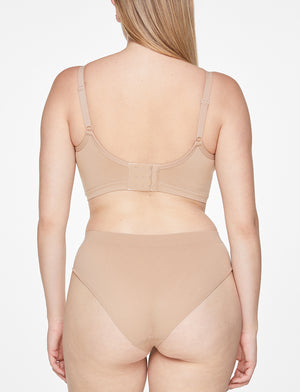 Form 360 Fit™ Wireless Bra - Taupe - Nylon/Spandex -Thirdlove