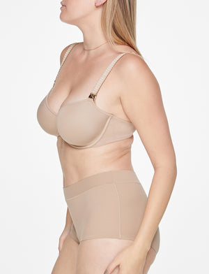 24/7® Classic Nursing Bra, Taupe - Thirdlove - Pima cotton/spandex,modelS