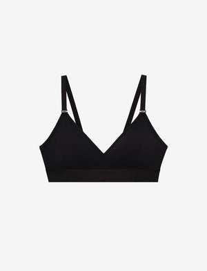 24/7® Classic Wireless Triangle Bra, Black - Thirdlove - Nylon/Spandex,model