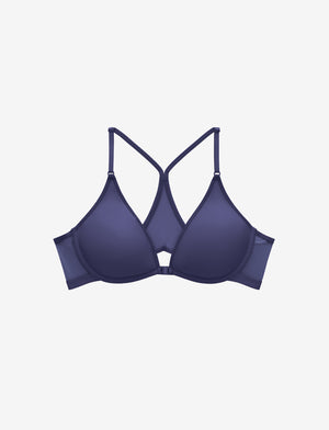 Bare Mesh Front Close Racerback Bra, Indigo - Thirdlove - Mesh