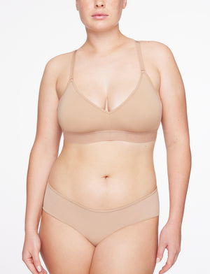 24/7® Classic Wireless Triangle Bra, Taupe - Thirdlove - Nylon/Spandex,model