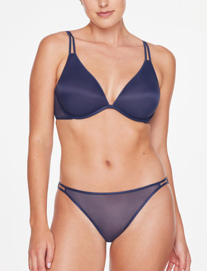 Bare Mesh Plunge Bra, Indigo - Thirdlove - Mesh,modelDDD