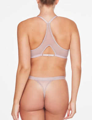 Bare Mesh Front Close Racerback Bra, Atmosphere - Thirdlove - Mesh,modelDDD