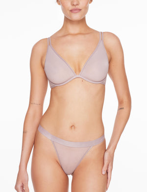 Bare Mesh Plunge Bra, Atmosphere - Thirdlove - Mesh,modelFFF