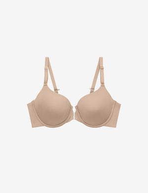 ComfortStretch Smoothing Front Close Bra, Taupe - Thirdlove - Nylon/Spandex