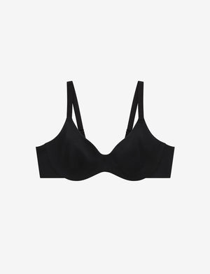 Organic Cloud Cotton Unlined Bra, Black - Thirdlove - Organic Cotton/Spandex