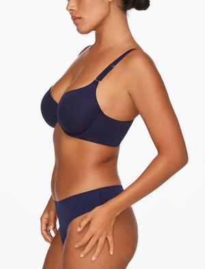 ComfortStretch Smoothing Front Close Bra, Navy - Thirdlove - Nylon/Spandex,model2