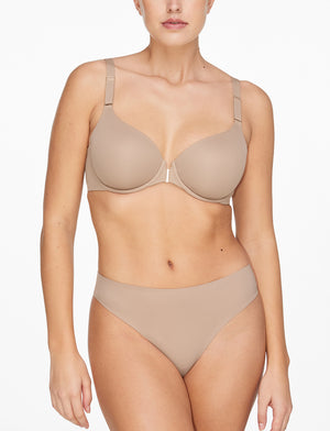 ComfortStretch Smoothing Front Close Bra, Taupe - Thirdlove - Nylon/Spandex,model1