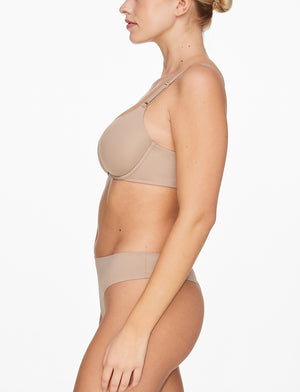 ComfortStretch Smoothing Front Close Bra, Taupe - Thirdlove - Nylon/Spandex,model1