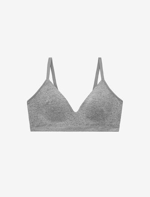 Form 360 Fit™ Wireless Bra - Heather Grey - Nylon/Spandex -Thirdlove