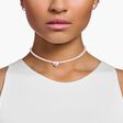 Choker c&oelig;ur avec beads de quartz rose de la collection Charming Collection dans la boutique en ligne de THOMAS SABO