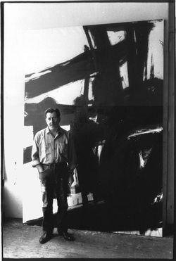 American painter Franz Kline in his studio