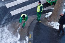 Salt sidewalk