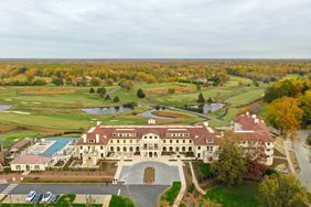 Aerial view of Keswick Hall