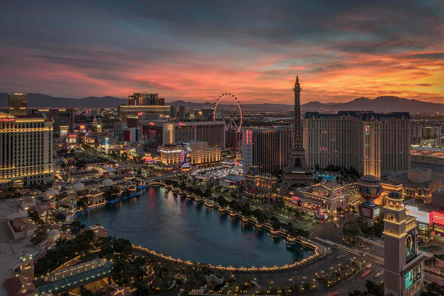 Las Vegas City At Sunset