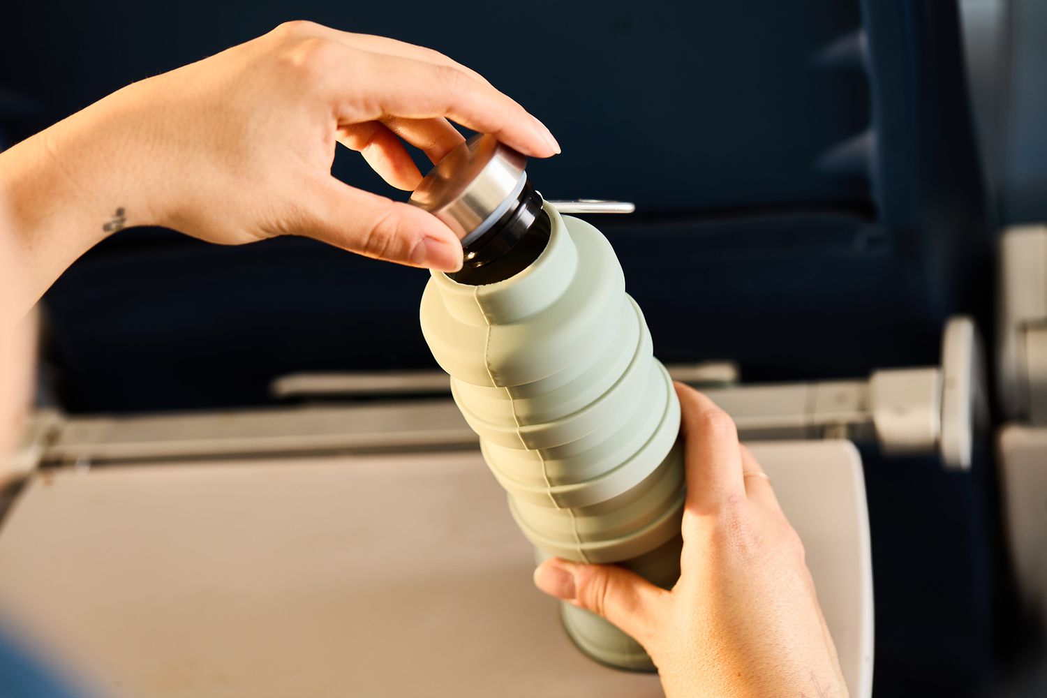 A re-usable water bottle