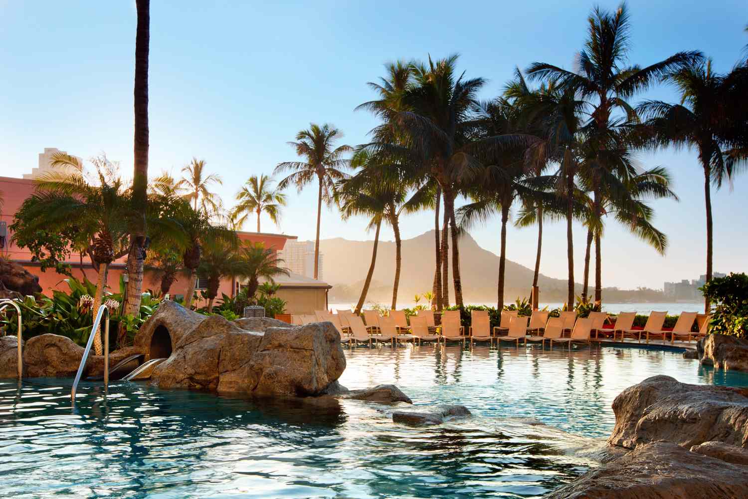 Outdoor pool area at The Royal Hawaiian
