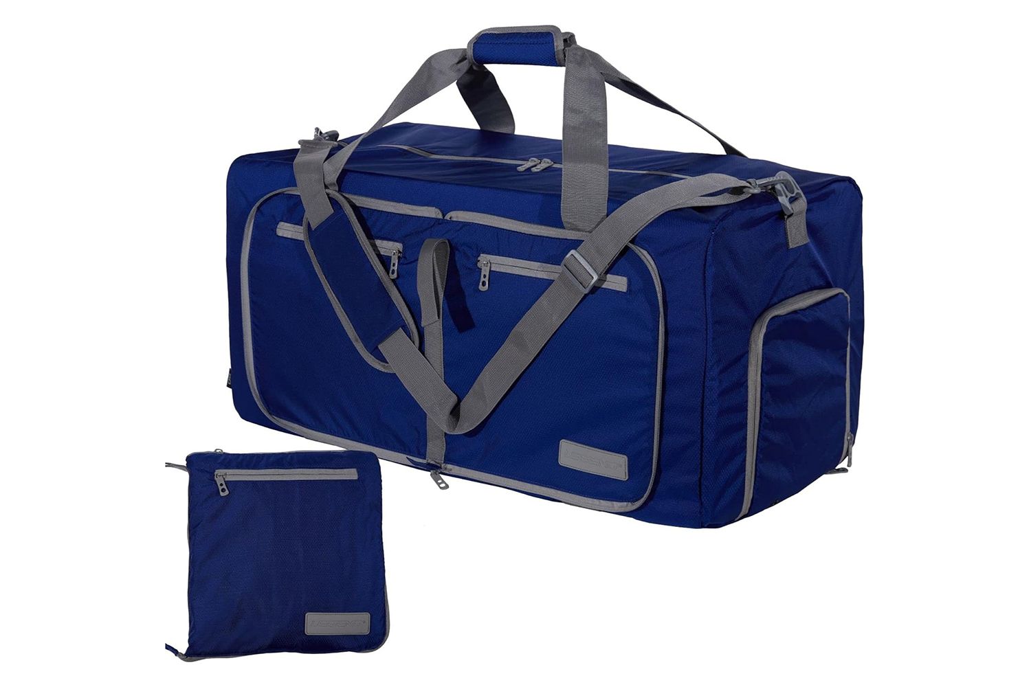 LEGEND Foldable Duffle Bag for Travel - Lightweight Carry On Duffel Bag with Pockets & Straps - Ideal for Sleepover, Weekend Getaways & Weekender Bag, Versatile Travel Duffel Bags (80L, Royal Blue)