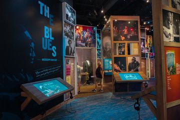 A man exploring the National Museum of African American Music