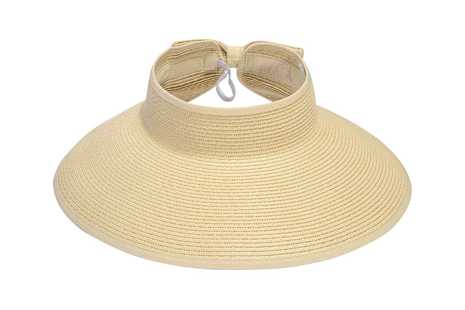 Simplicity Women's UPF 50+ Wide Brim Roll-up Straw Sun Hat