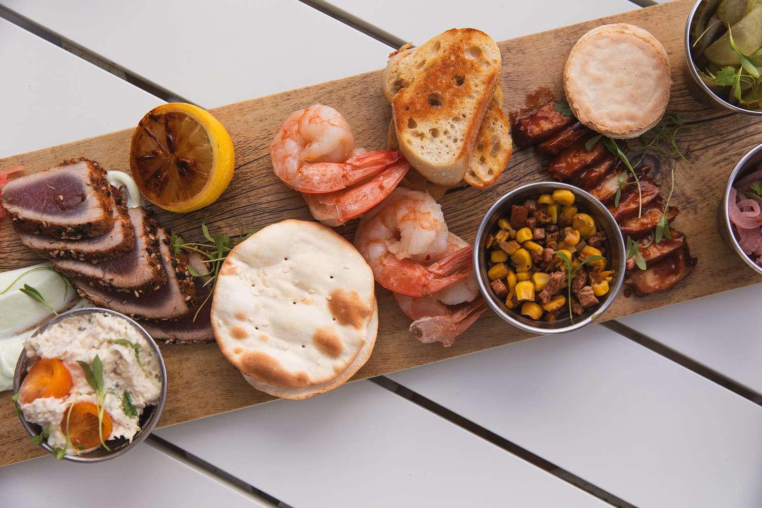 The Top Shell Sea-Cuterie board at The Singer Oceanfront Resort