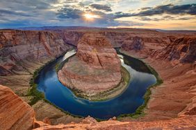 Horseshoe bend seen from the lookout point, Arizona, United States