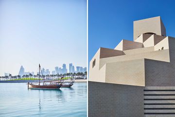 Scenes from Doha, Qatar: Doha's skyline, and the IM Pei designed Museum of Islamic Art